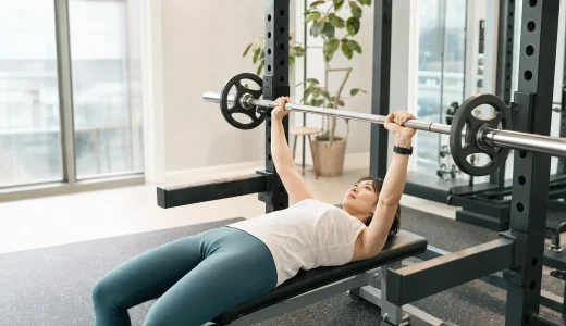 女性のベンチプレス平均は何kg？体重・経験年数別の目安