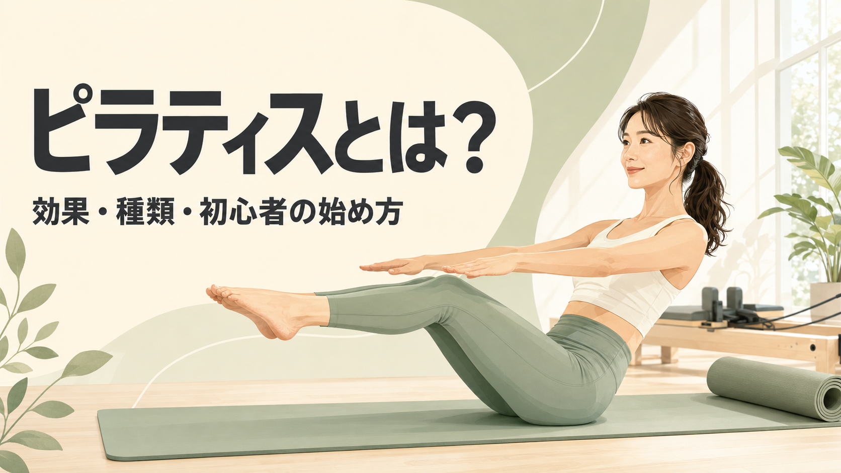 ピラティスとは何か、効果・種類・初心者の始め方を解説するアイキャッチ