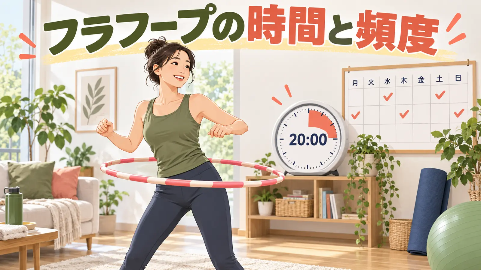 フラフープの時間と頻度