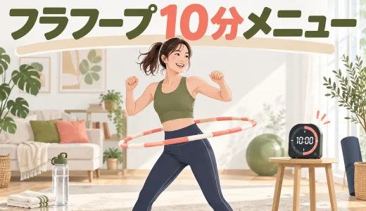 フラフープ10分メニュー｜休憩を入れて安全に運動量を増やす方法