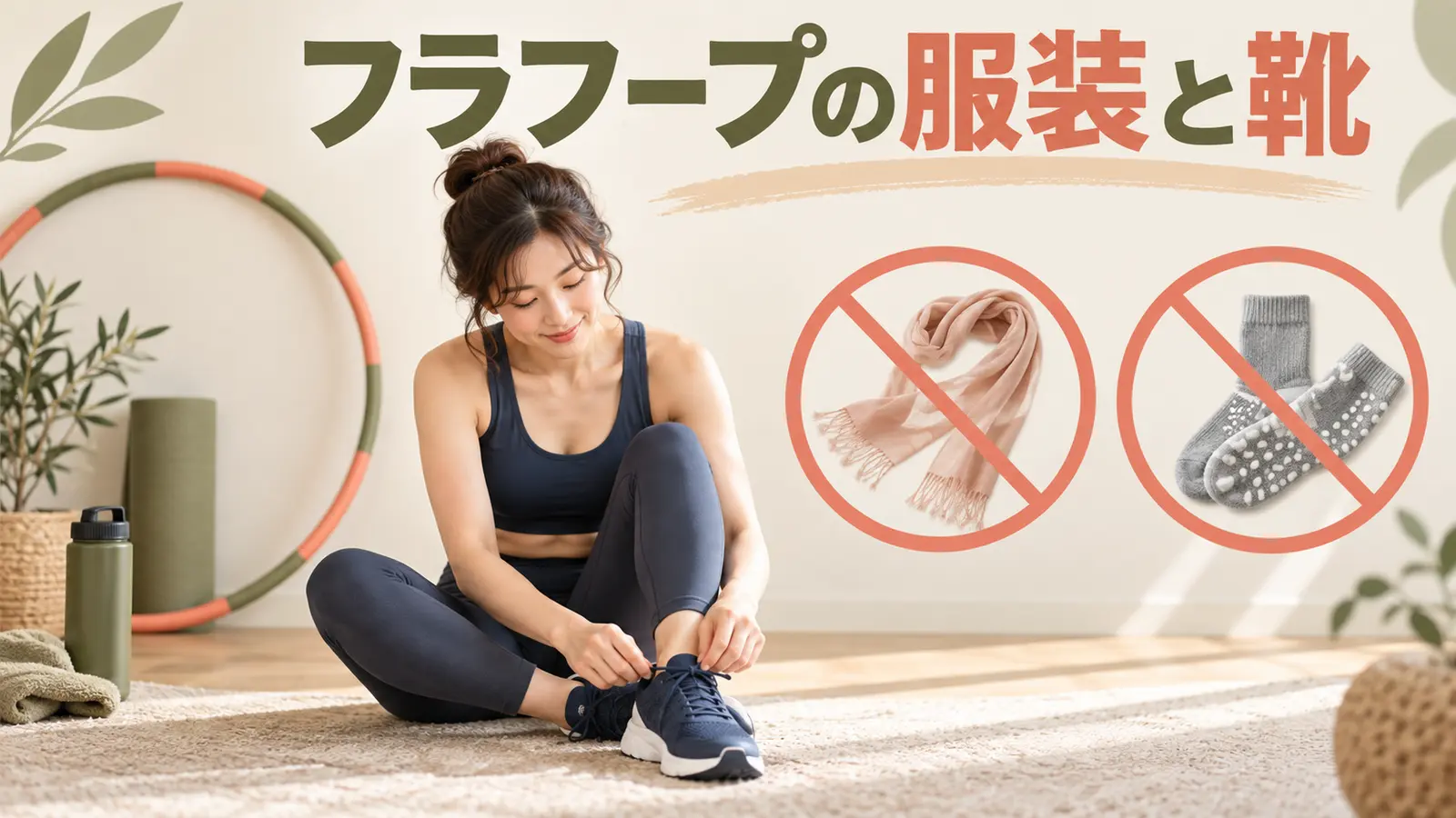フラフープの服装と靴