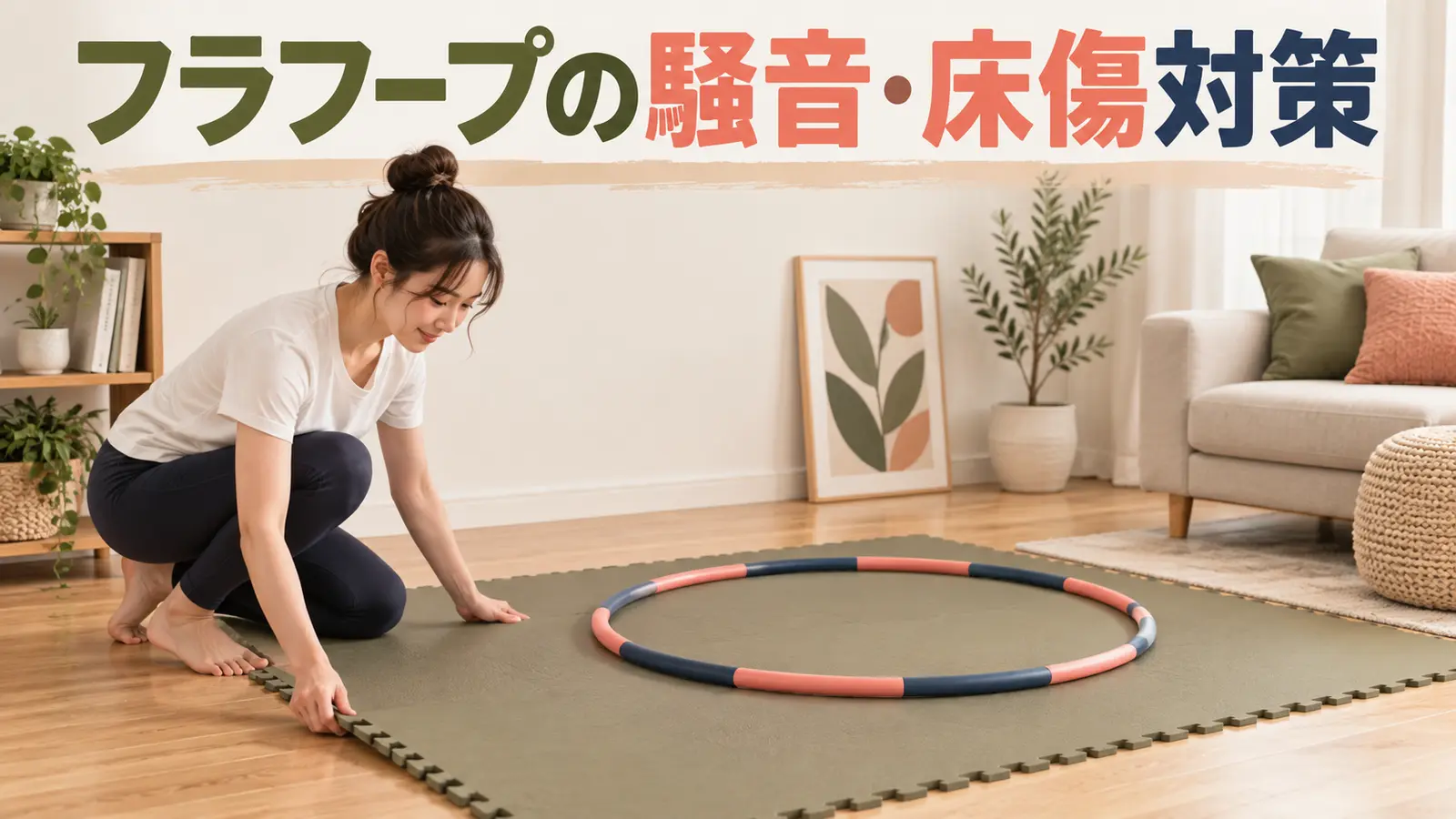 フラフープの騒音・床傷対策