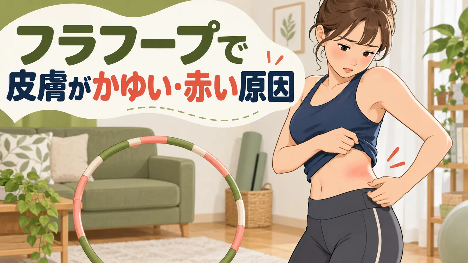 フラフープで皮膚がかゆい・赤い原因