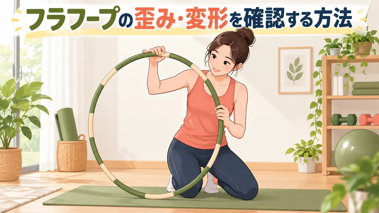 フラフープの歪み・変形を確認する方法