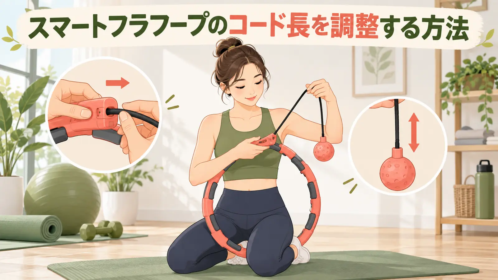 スマートフラフープのコード長を調整する方法の安全な確認ポイント