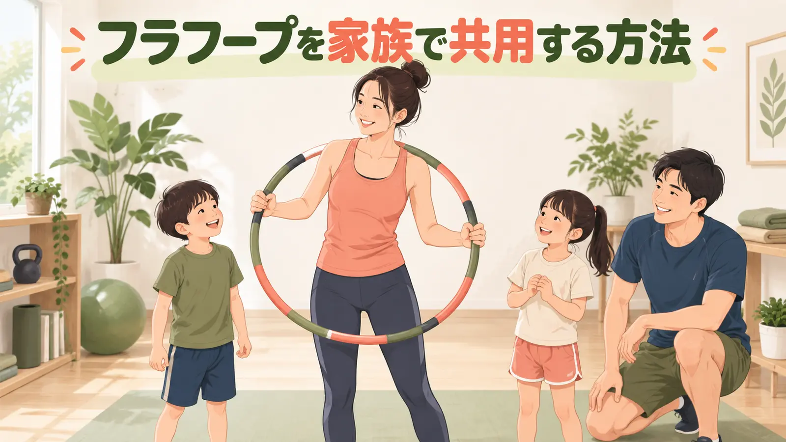 フラフープを家族で共用する方法