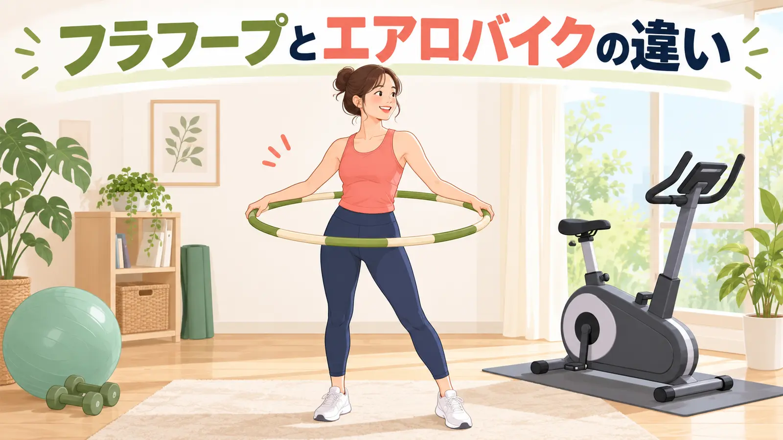 フラフープとエアロバイクの違い