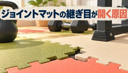 ジョイントマットの継ぎ目が開く原因｜設置と点検の手順