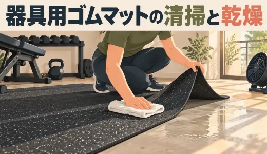 器具用ゴムマットの清掃と乾燥｜床面と裏面の手入れ