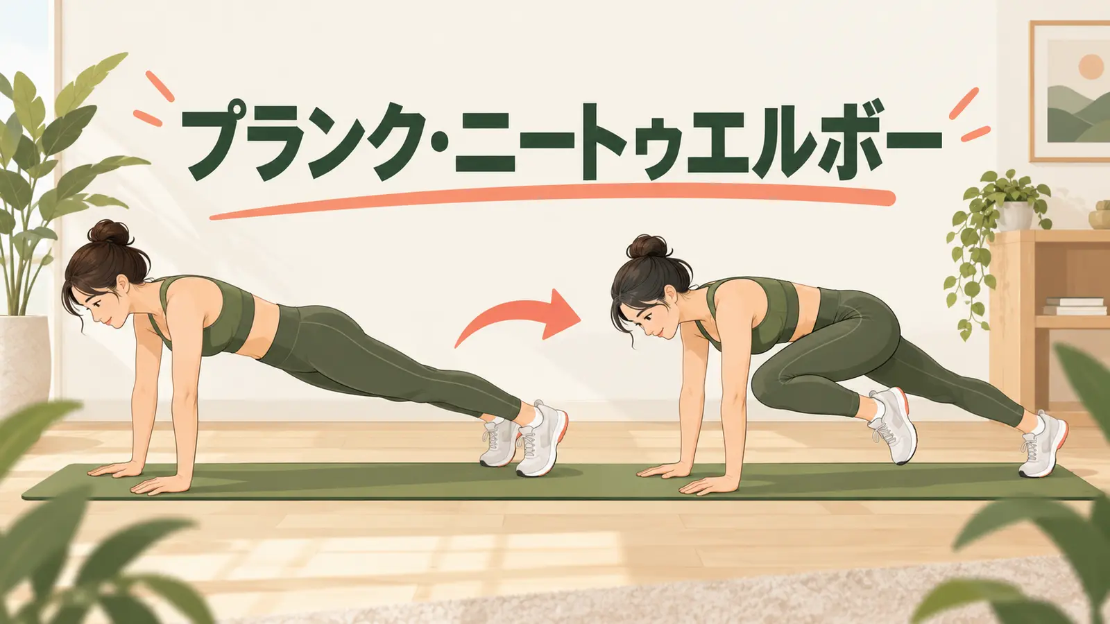 プランク・ニートゥエルボーの正しいフォーム