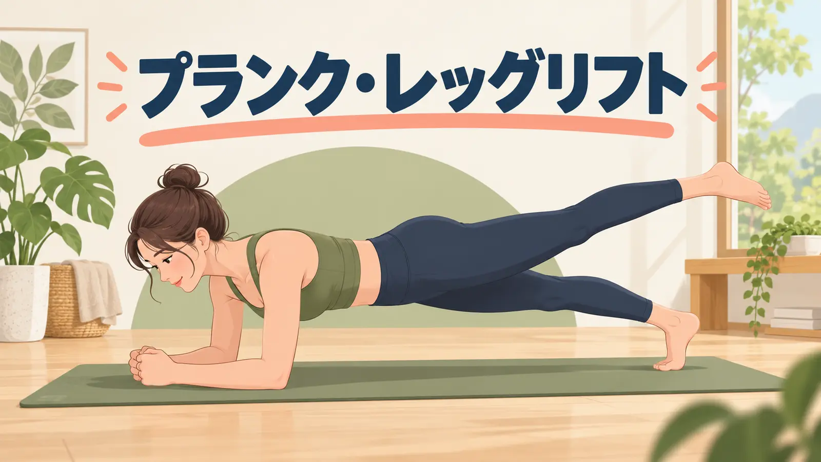 プランク・レッグリフトの正しいフォーム