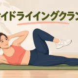 サイドライイングクランチの正しいフォームを紹介するアイキャッチ