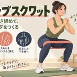 チューブスクワットのやり方を示すアイキャッチ