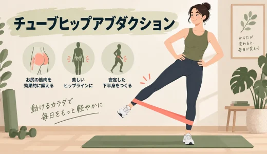 チューブヒップアブダクションのやり方｜お尻に効くバンド位置と回数