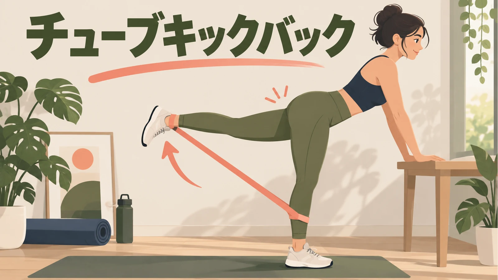 チューブキックバックのやり方を示すアイキャッチ