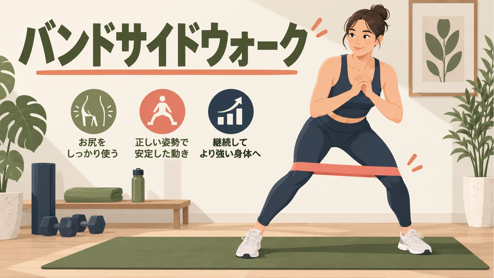 バンドサイドウォークのやり方を示すアイキャッチ