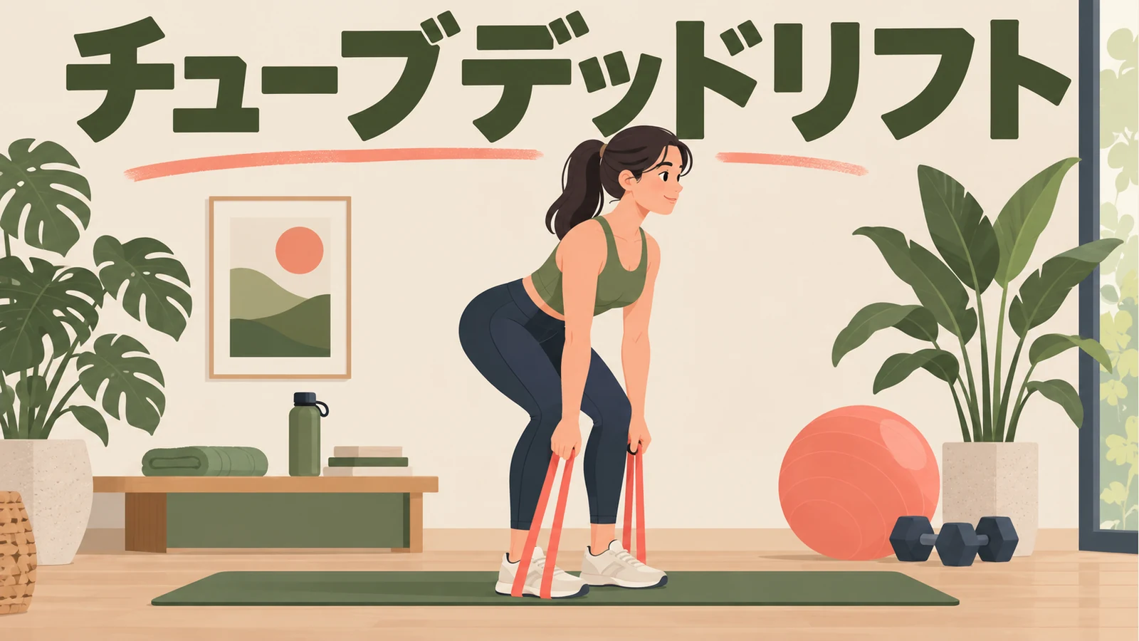 チューブデッドリフトのやり方を示すアイキャッチ