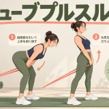 チューブプルスルーのやり方｜股関節で動いてお尻を鍛える