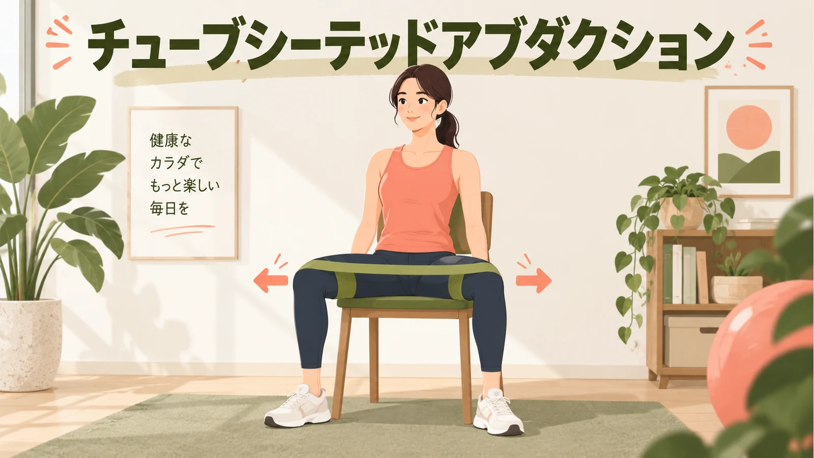 チューブシーテッドアブダクションのやり方を示すアイキャッチ