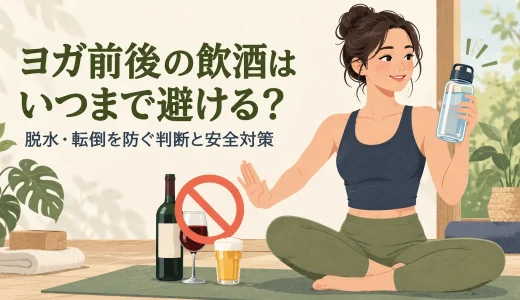 ヨガ前後の飲酒はいつまで避ける？脱水・転倒を防ぐ安全対策