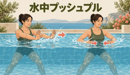 水中プッシュプルのやり方｜手の向きで水の抵抗を調整する方法