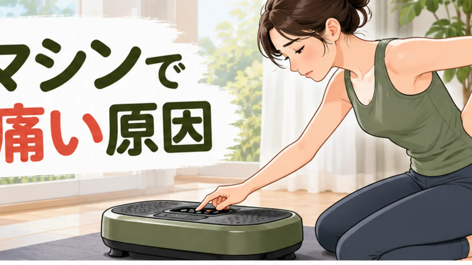 振動マシンで腰が痛い原因|姿勢・強度・中止目安