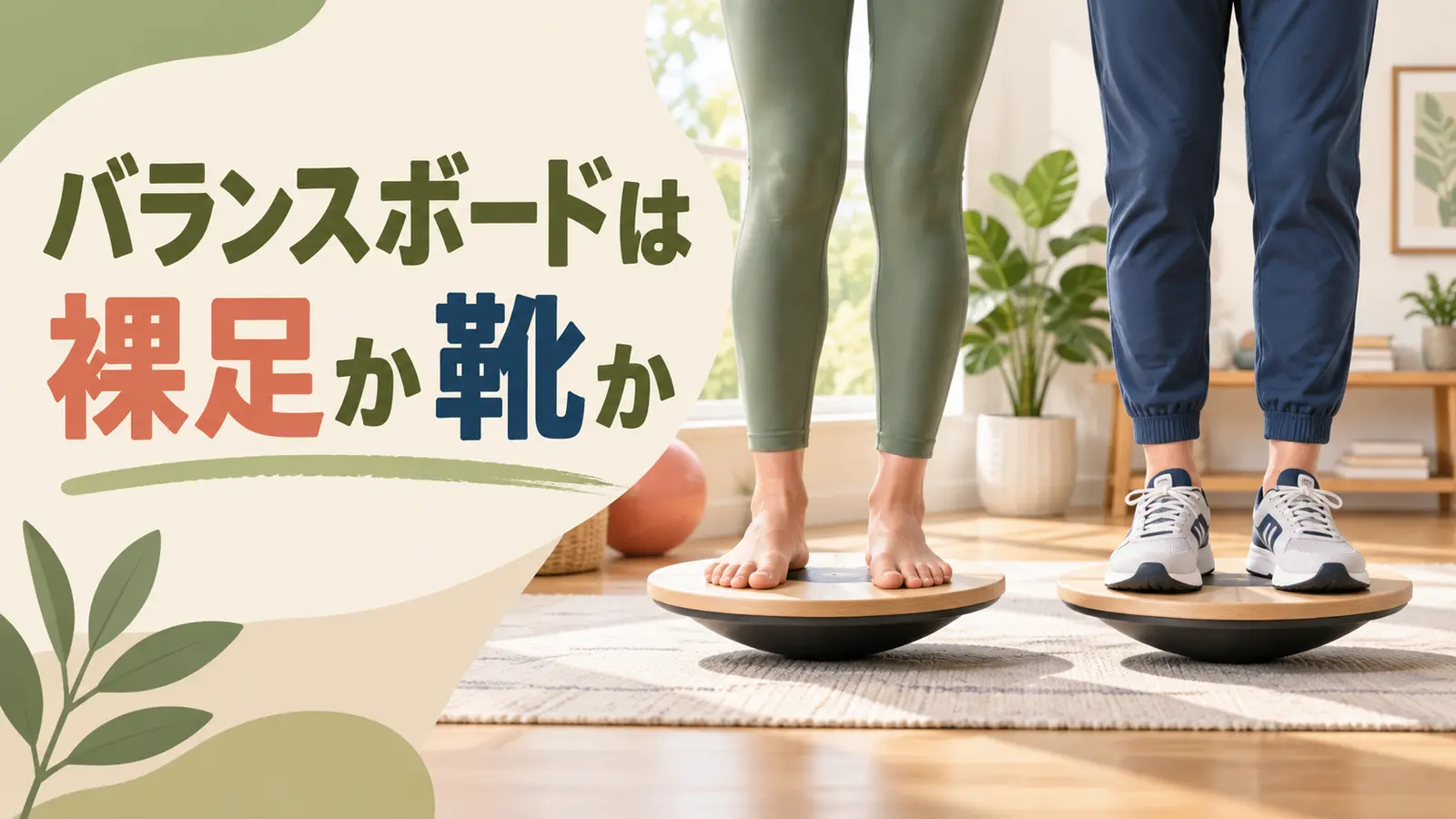 バランスボードは裸足か靴かのアイキャッチ