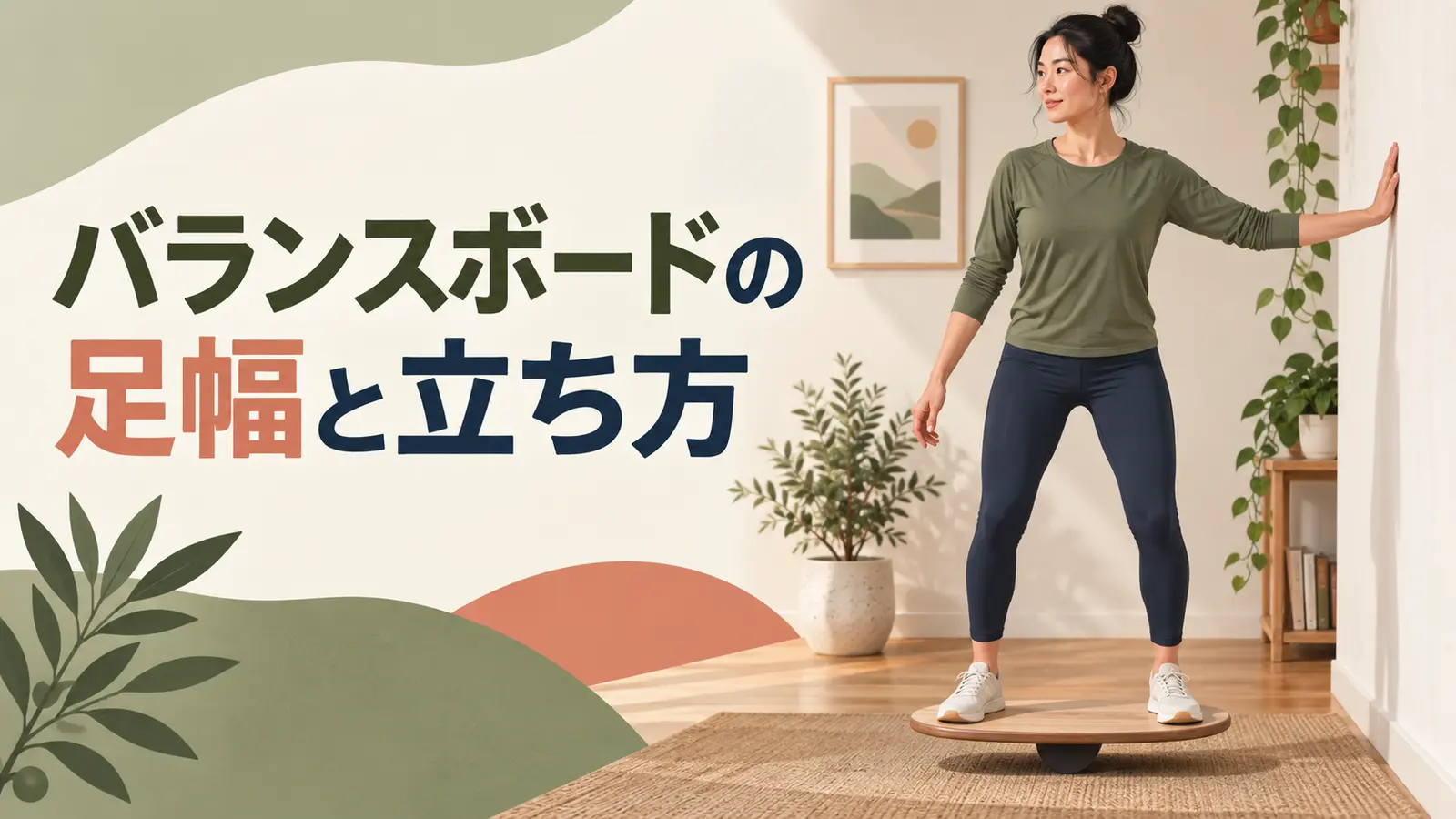 バランスボードの足幅と立ち方
