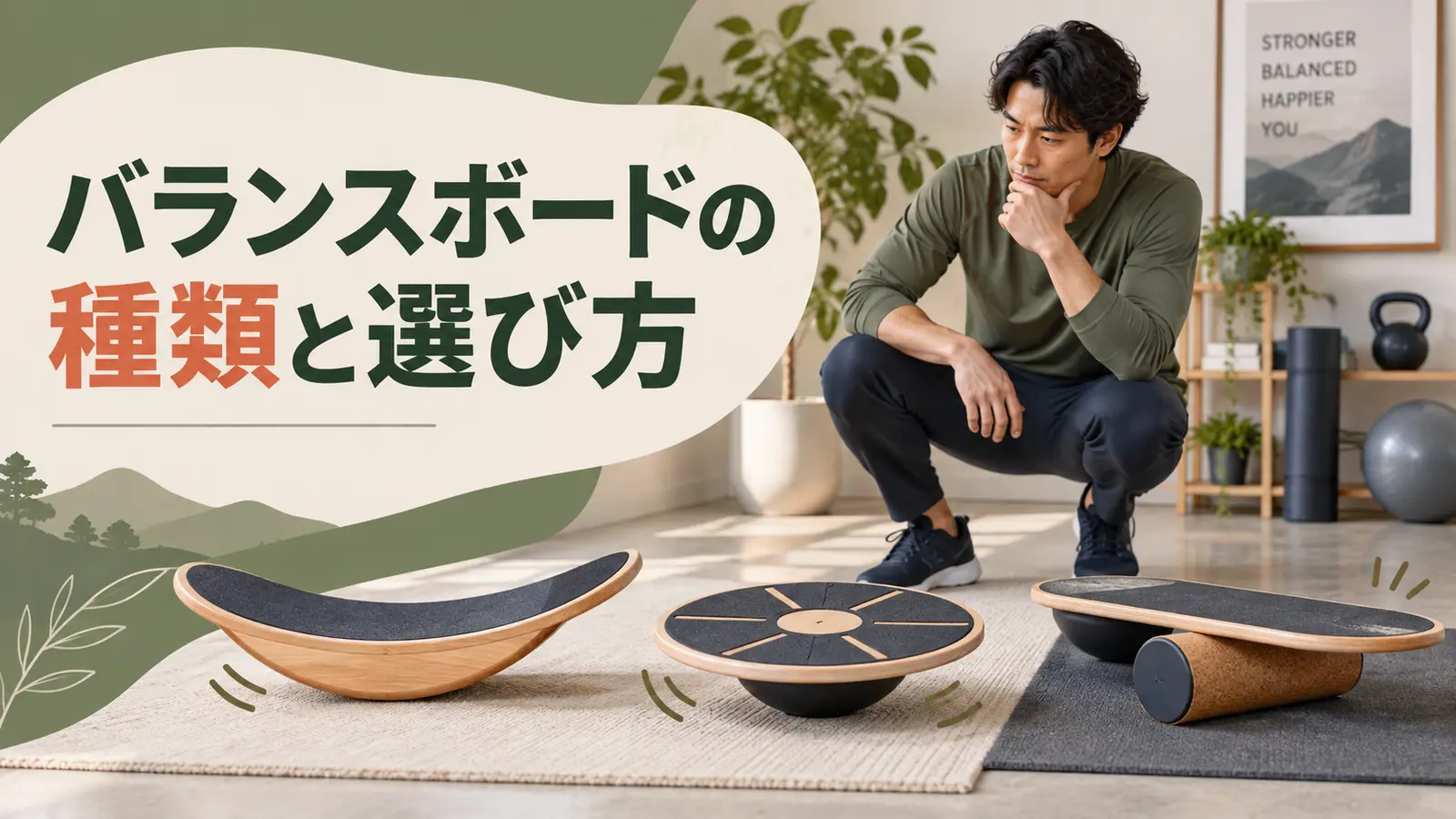 バランスボードの種類と選び方