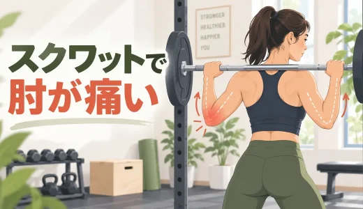 バーベルスクワットで肘が痛い原因｜握り幅と手首・肩の調整