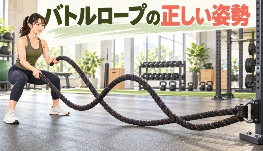 バトルロープの正しい姿勢｜腰・肩を守る基本フォーム