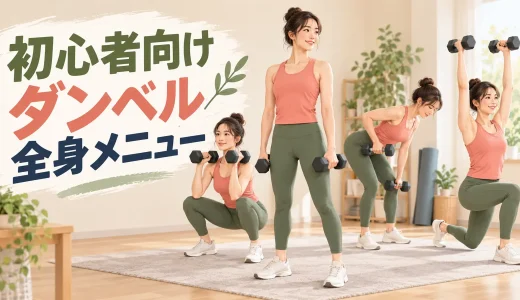 初心者向けダンベル全身メニュー｜週2回・6種目の組み方