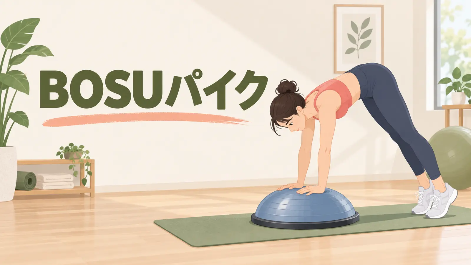 BOSUパイクの安全なやり方を示すイラスト