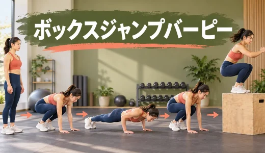 ボックスジャンプバーピーのやり方｜低い箱から進める安全な手順