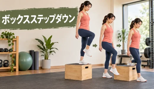 ボックスステップダウンのやり方｜片脚でゆっくり降りる練習