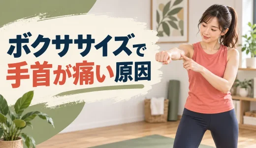 ボクササイズで手首が痛い原因｜拳の向きと中止・受診の目安