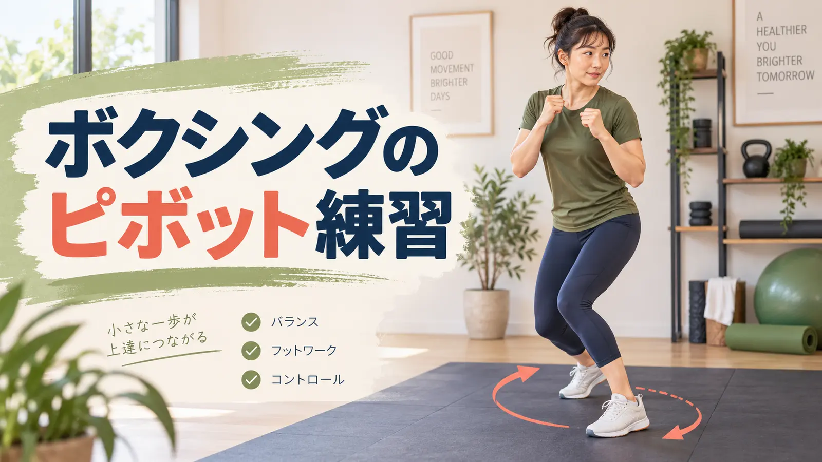膝の向きを保って小さくピボットするフォーム