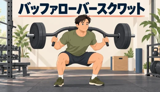 バッファローバースクワットのやり方｜効果・担ぎ方・重量の目安
