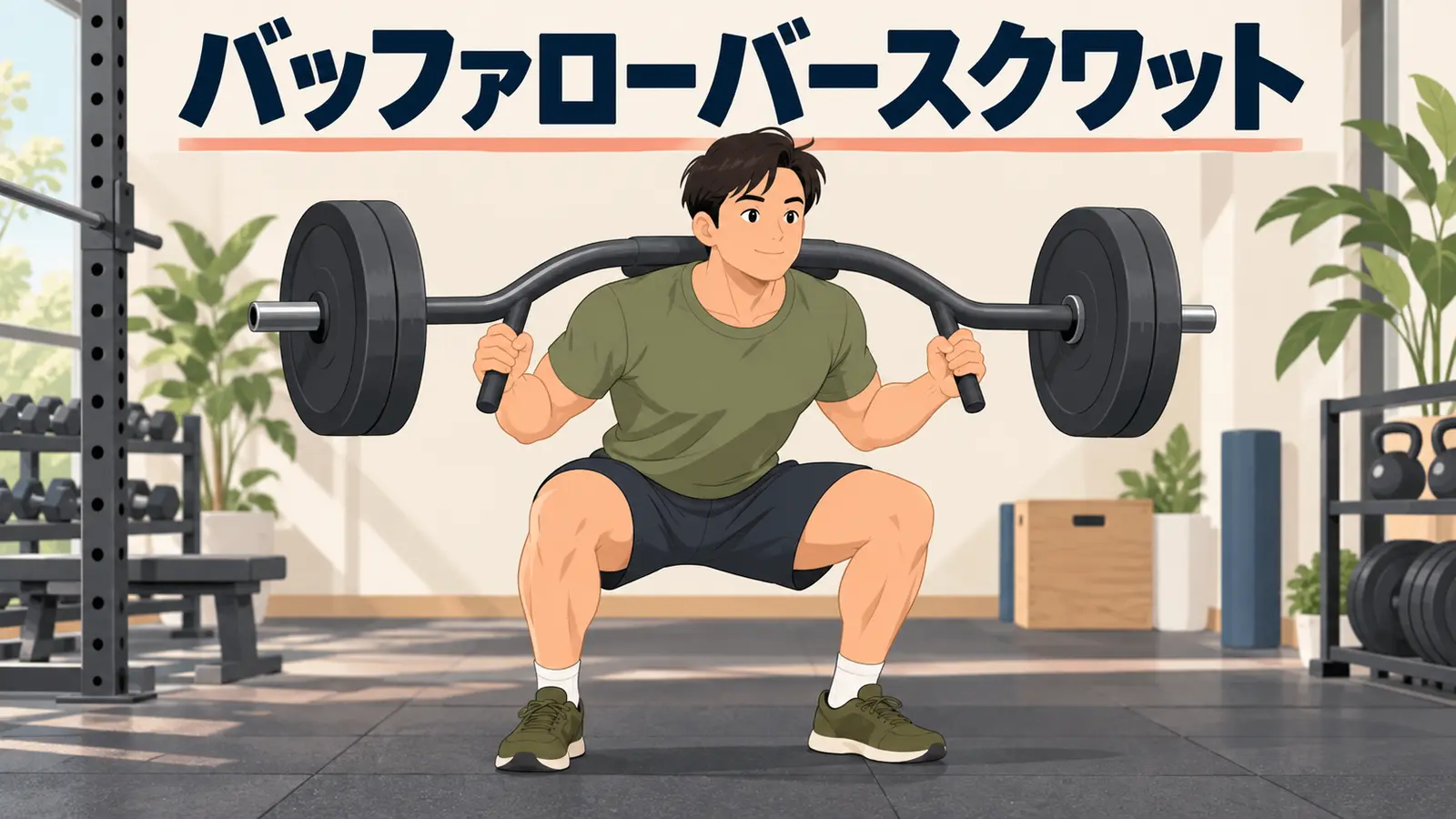 バッファローバースクワットを行う様子