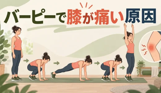 バーピーで膝が痛い原因｜着地と負荷を調整する初心者向け手順
