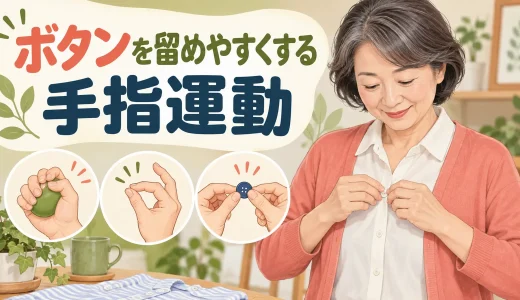 シャツのボタンを留めやすくする手指運動｜指先の安全な練習