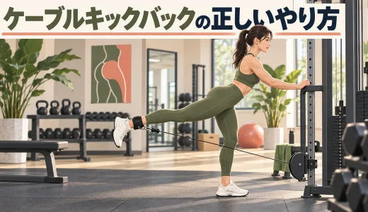 ケーブルキックバックのやり方｜プーリー位置・重量とお尻に効かせるフォーム