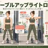 cable upright rowのフォームを示すイラスト