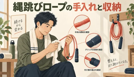縄跳びロープの手入れと収納｜ねじれ・摩耗を防ぐ方法