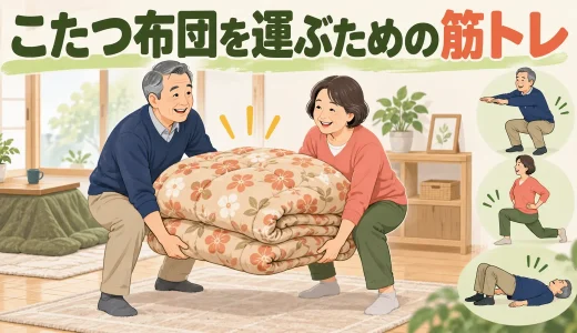 こたつ布団を運ぶための筋トレ｜腰を守るまとめ方と持ち方