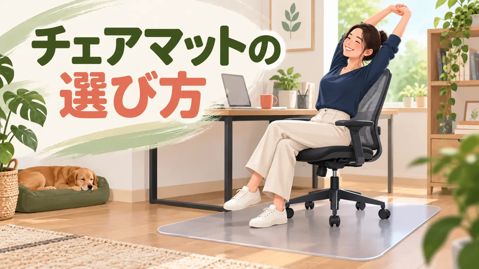 チェアマットを無理なく使う配置