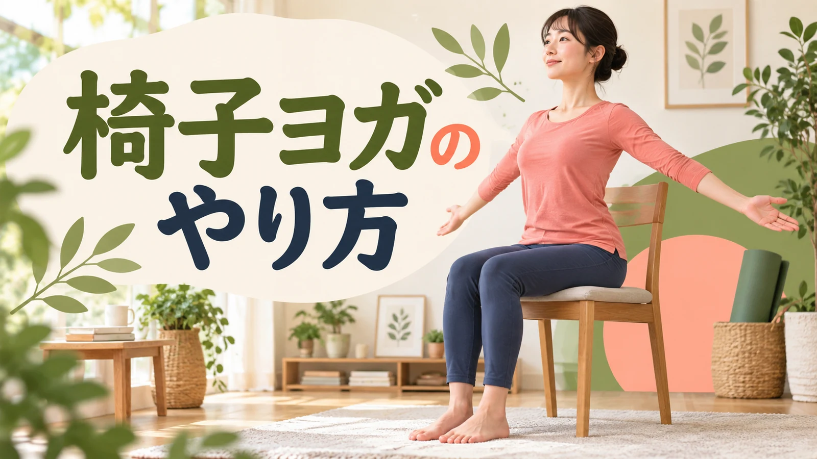 椅子ヨガのやり方を解説するアイキャッチ