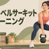 ケトルベルサーキットトレーニングの内容を表すアイキャッチイラスト