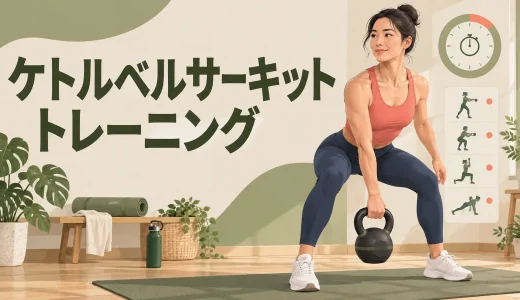 ケトルベルサーキットメニュー｜初心者向け全身5種目の組み方