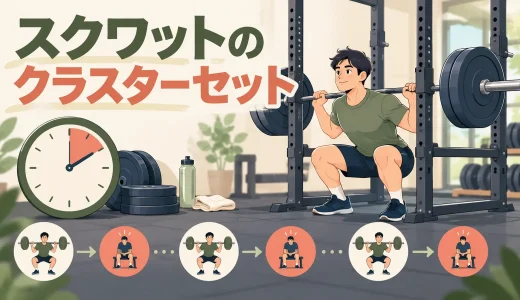 スクワットのクラスターセットとは？重量・休憩・組み方を解説